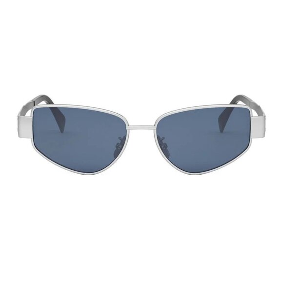 NEW CELINE SUNGLASSES WOMEN SILVER BLUE EYEWEAR CELINE CL40293U 16V main image 4